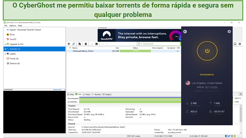 Graphic showing CyberGhost with uTorrent