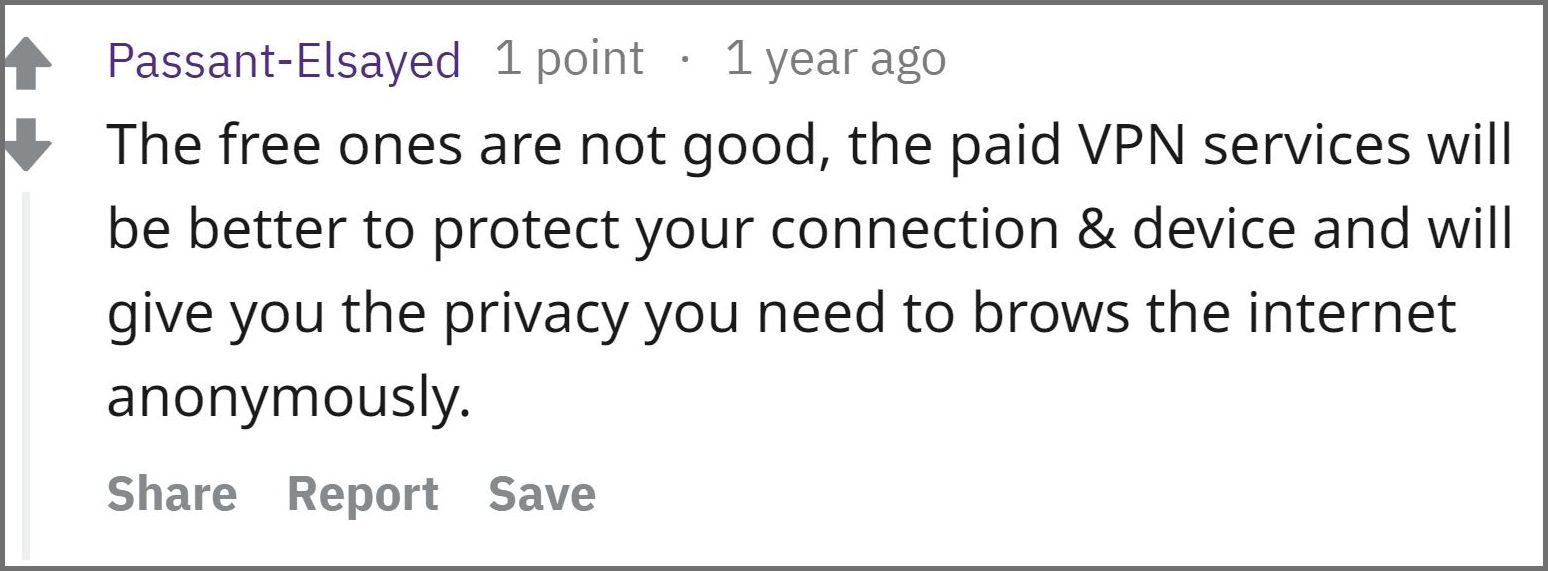 Do Not Use a Free VPN