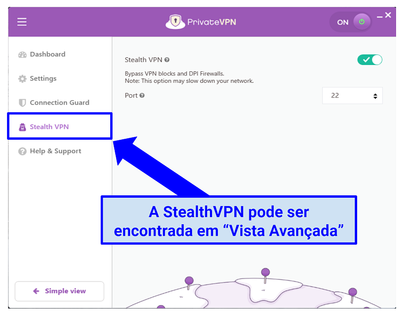Graphic showing PrivateVPN's StealthVPN feature