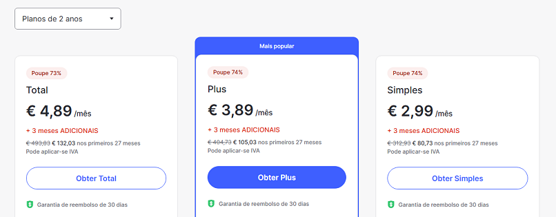 Screenshot of NordVPN's deal