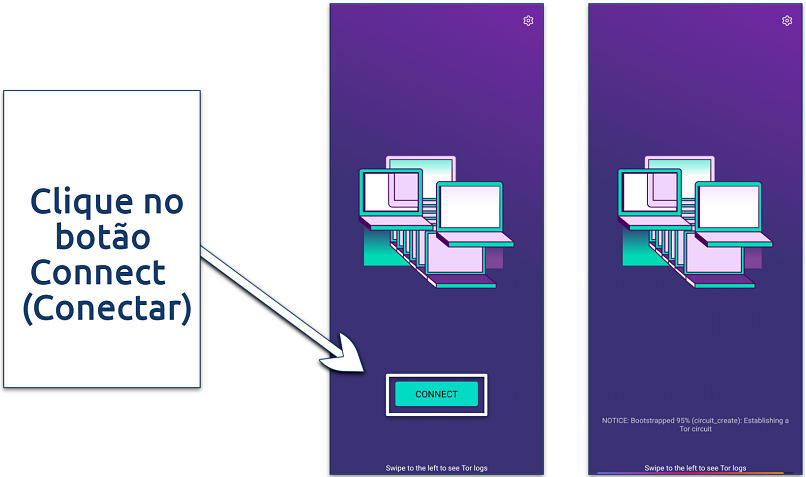 Screenshot of the Tor Browser Connect page