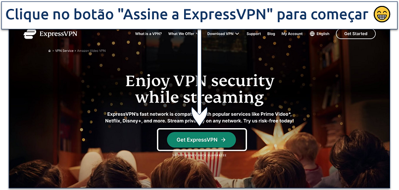 Screenshot of ExpressVPN's streaming page