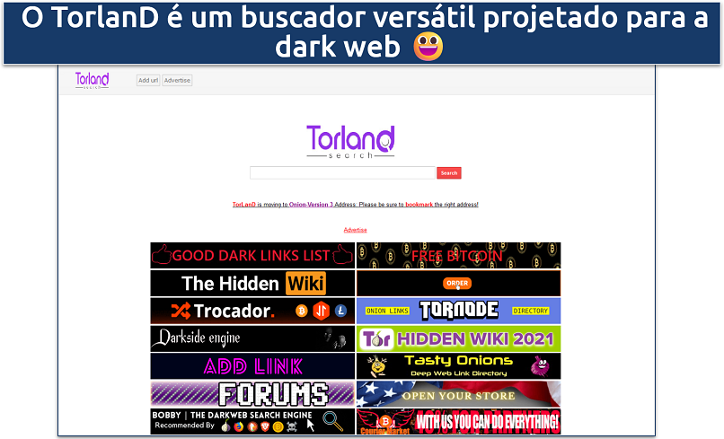 Captura de tela do buscador TorlanD