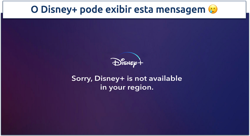 Screenshot of Disney+ error message